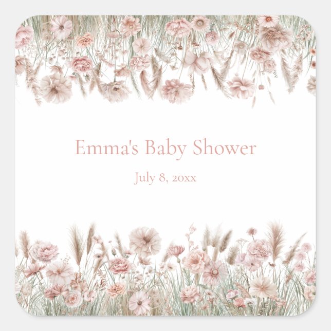 Pegatinas personalizadas para eventos de flores si (Anverso)