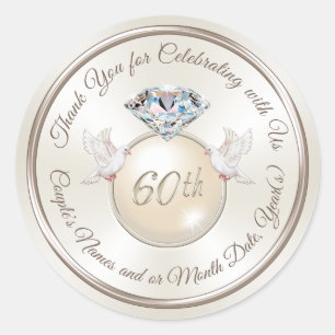 Pegatinas personalizadas para fiesta de aniversari