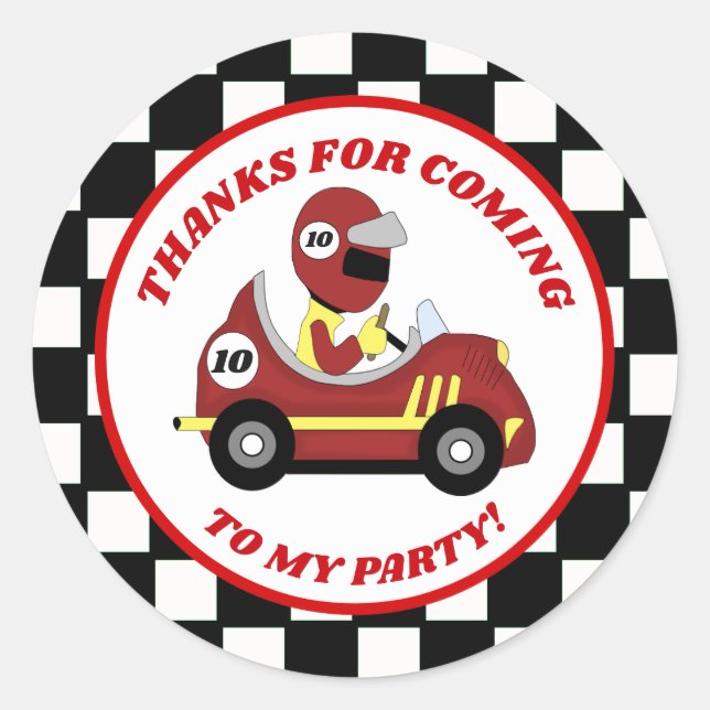 Pegatinas personalizadas para fiesta de cumpleaños (Anverso)