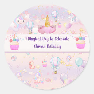 Pegatinas personalizadas para fiesta de cumpleaños