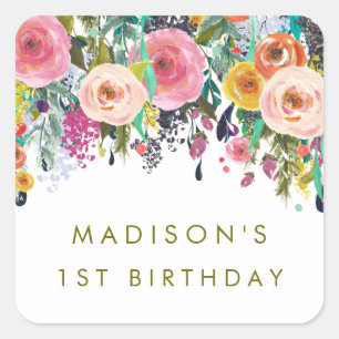 Pegatinas Personalizadas para Fiesta de Jardín Flo