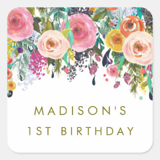 Pegatinas Personalizadas para Fiesta de Jardín Flo