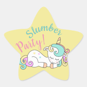 Pegatinas personalizadas para fiesta de pijamas de