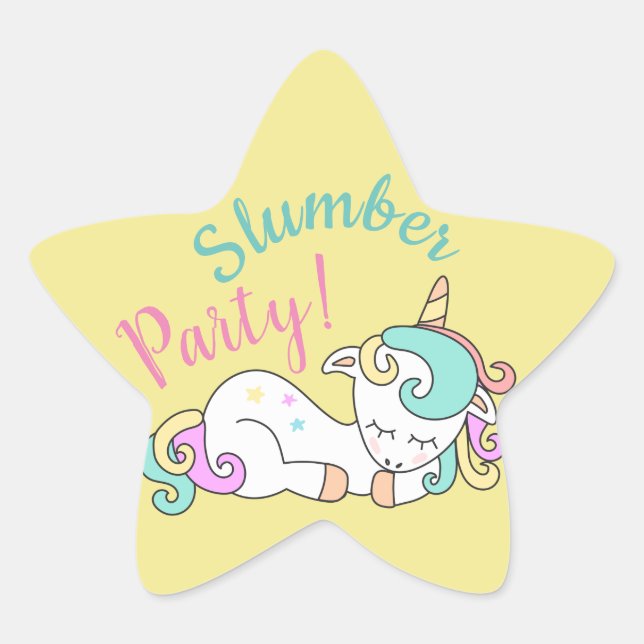 Pegatinas personalizadas para fiesta de pijamas de (Anverso)