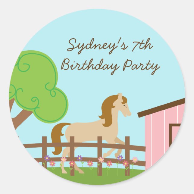 Pegatinas personalizadas para fiestas de cumpleaño (Anverso)