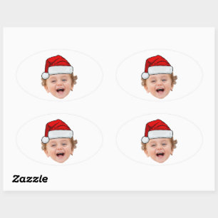 Pegatinas personalizadas para gorro de Papá Noel, 