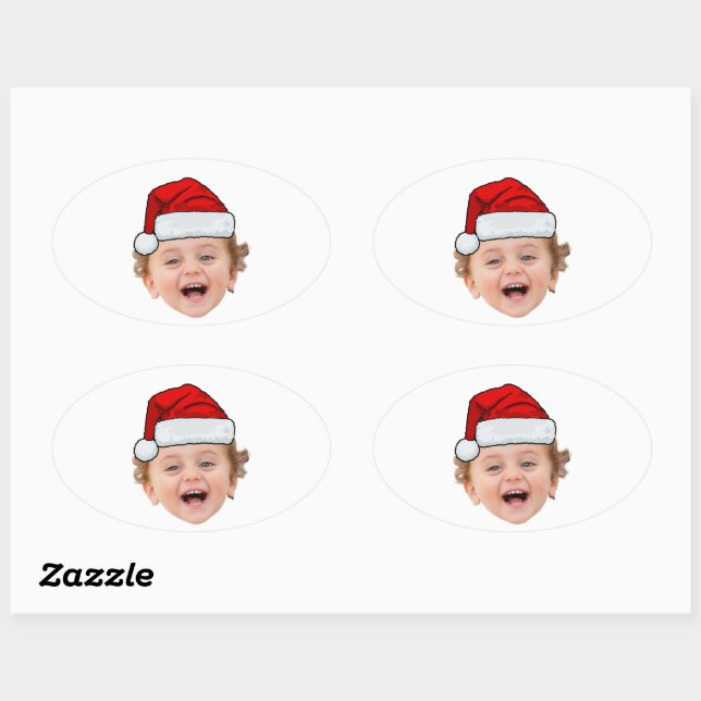Pegatinas personalizadas para gorro de Papá Noel,  (Hoja)