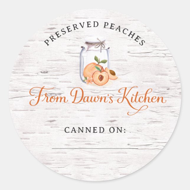 Pegatinas Personalizadas para Latas de Melocotones (Anverso)