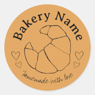 Pegatinas personalizadas para panadería   Croissan