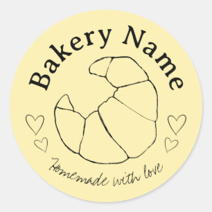 Pegatinas personalizadas para panadería Croissan