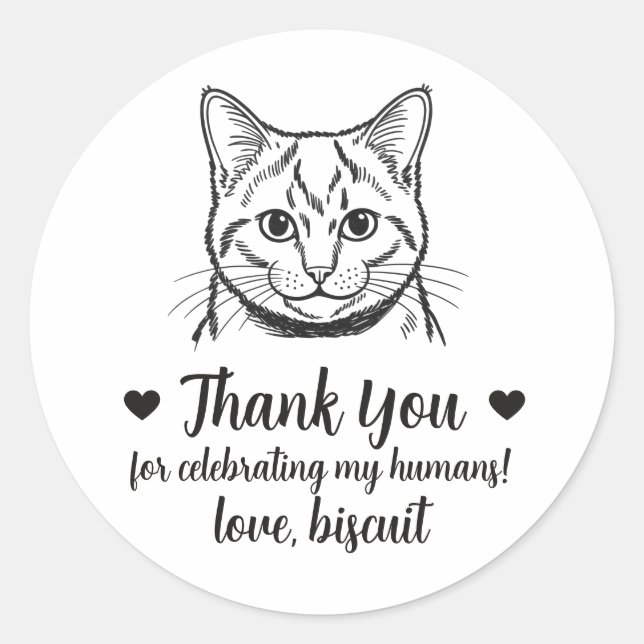 Pegatinas personalizadas para recuerdos de boda de (Anverso)