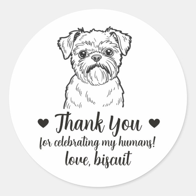 Pegatinas personalizadas para regalos de boda con  (Anverso)