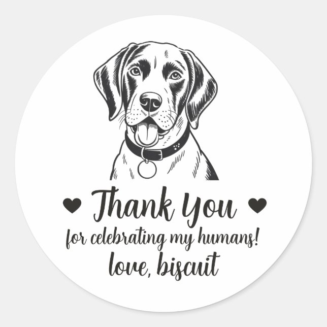 Pegatinas personalizadas para regalos de boda con  (Anverso)