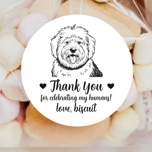 Pegatinas personalizadas para regalos de boda con 