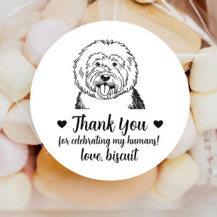 Pegatinas personalizadas para regalos de boda con 