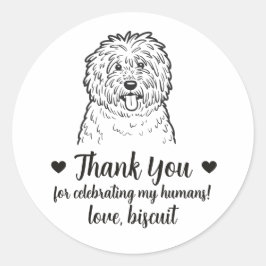 Pegatinas personalizadas para regalos de boda con 