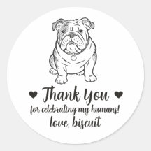 Pegatinas personalizadas para regalos de boda de B