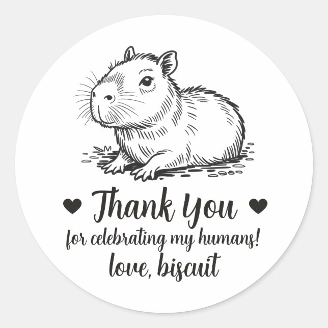Pegatinas personalizadas para regalos de boda de c (Anverso)