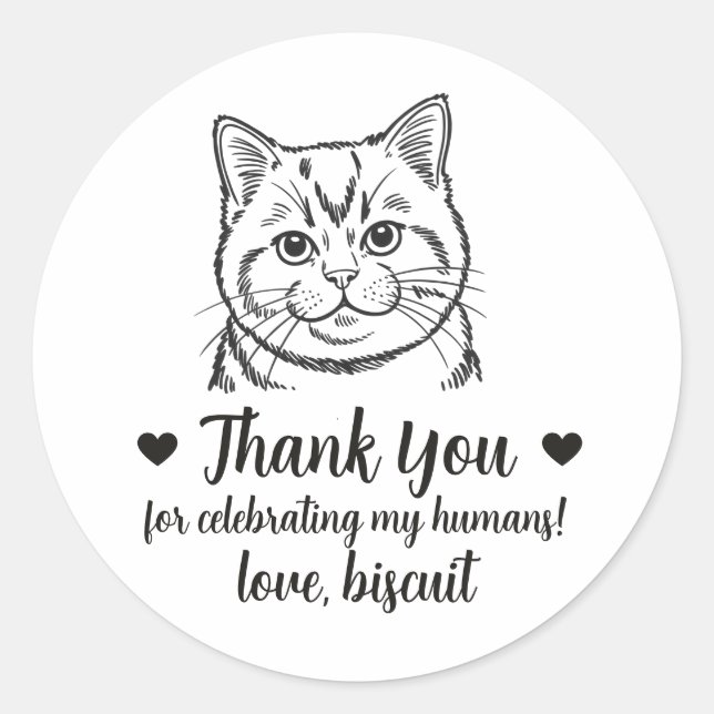 Pegatinas personalizadas para regalos de boda de g (Anverso)