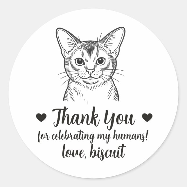 Pegatinas personalizadas para regalos de boda de g (Anverso)