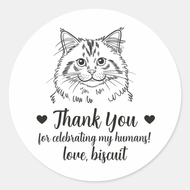 Pegatinas personalizadas para regalos de boda de g (Anverso)