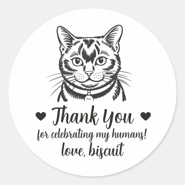 Pegatinas personalizadas para regalos de boda de g (Anverso)