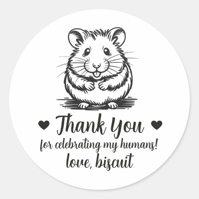 Pegatinas personalizadas para regalos de boda de h (Anverso)