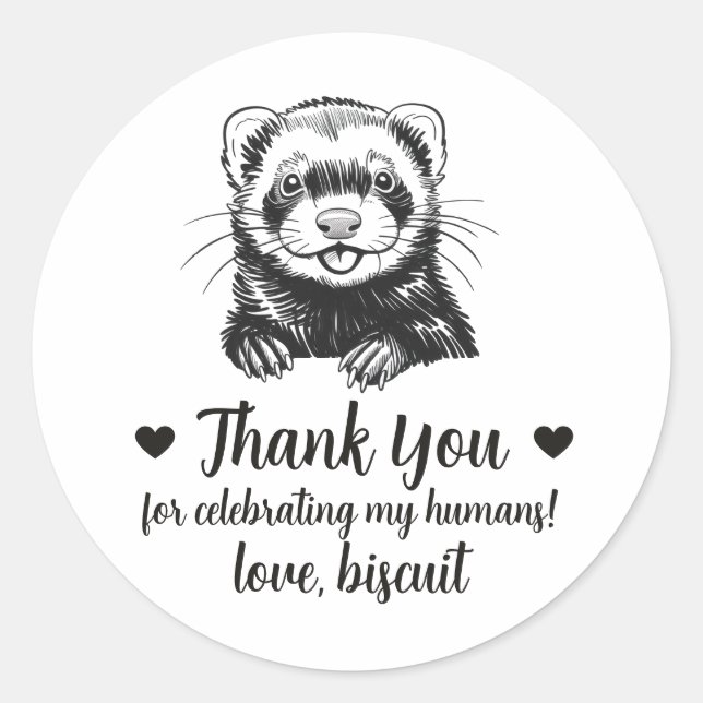 Pegatinas personalizadas para regalos de boda de h (Anverso)