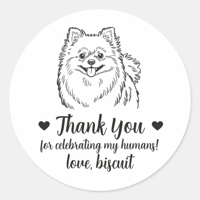 Pegatinas personalizadas para regalos de boda de p (Anverso)