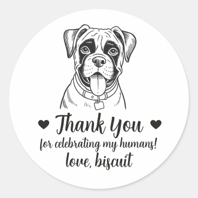 Pegatinas personalizadas para regalos de boda de p (Anverso)