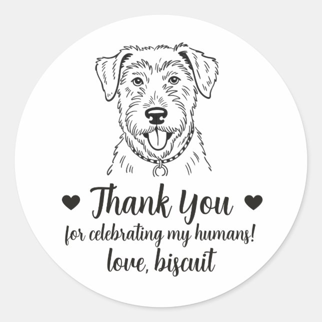 Pegatinas personalizadas para regalos de boda de p (Anverso)