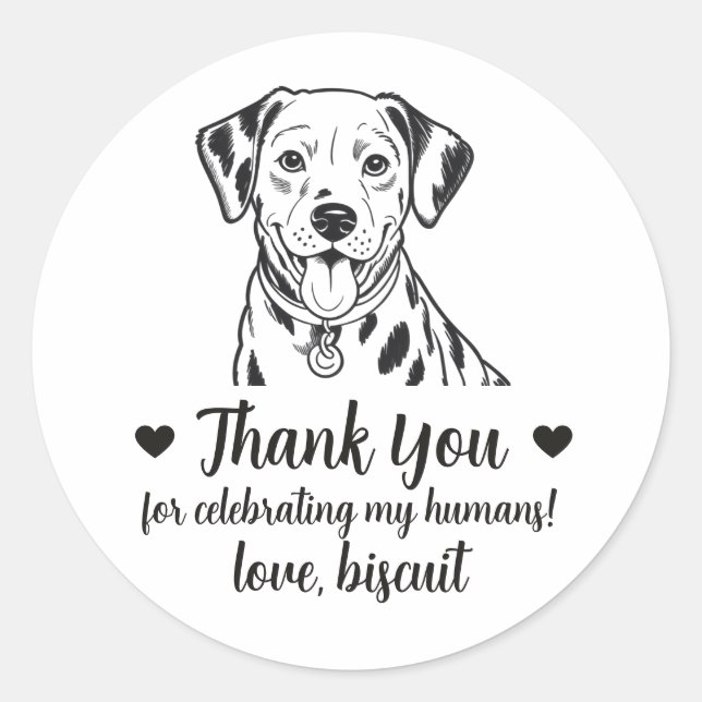 Pegatinas personalizadas para regalos de boda de p (Anverso)