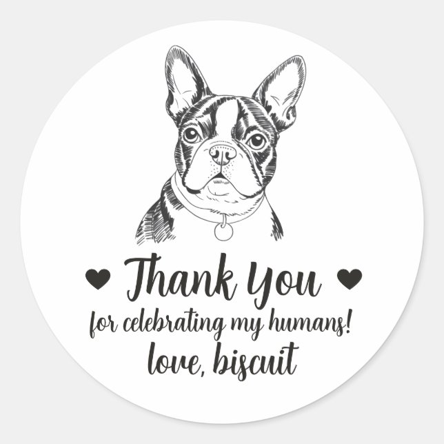 Pegatinas personalizadas para regalos de boda de p (Anverso)
