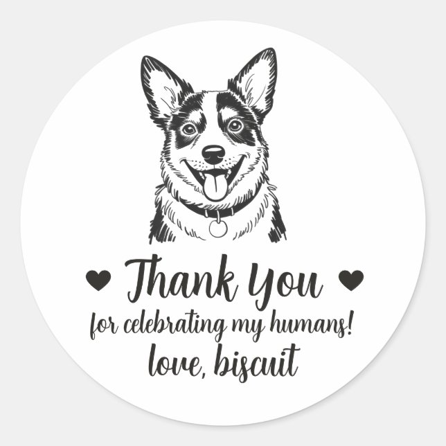 Pegatinas personalizadas para regalos de boda de p (Anverso)