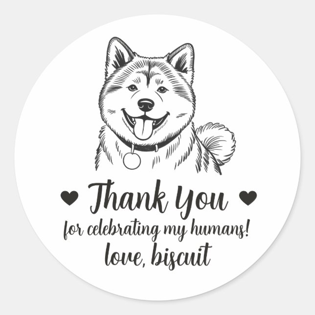 Pegatinas personalizadas para regalos de boda de p (Anverso)