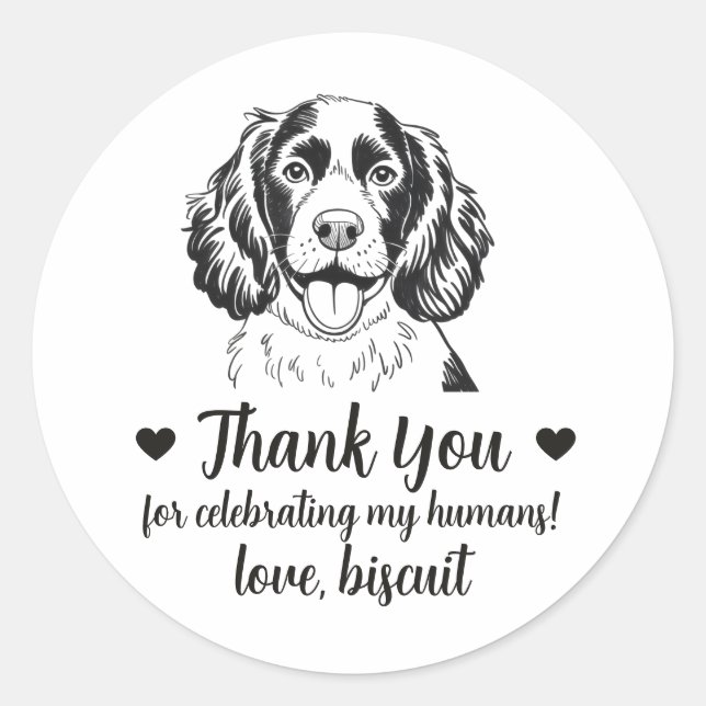 Pegatinas personalizadas para regalos de boda de p (Anverso)