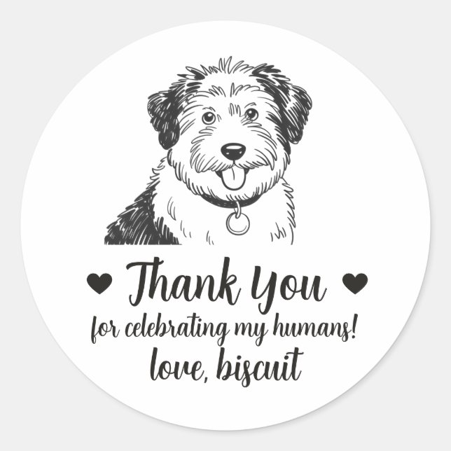 Pegatinas personalizadas para regalos de boda de p (Anverso)