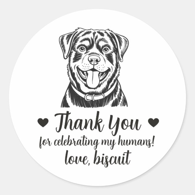 Pegatinas personalizadas para regalos de boda de p (Anverso)