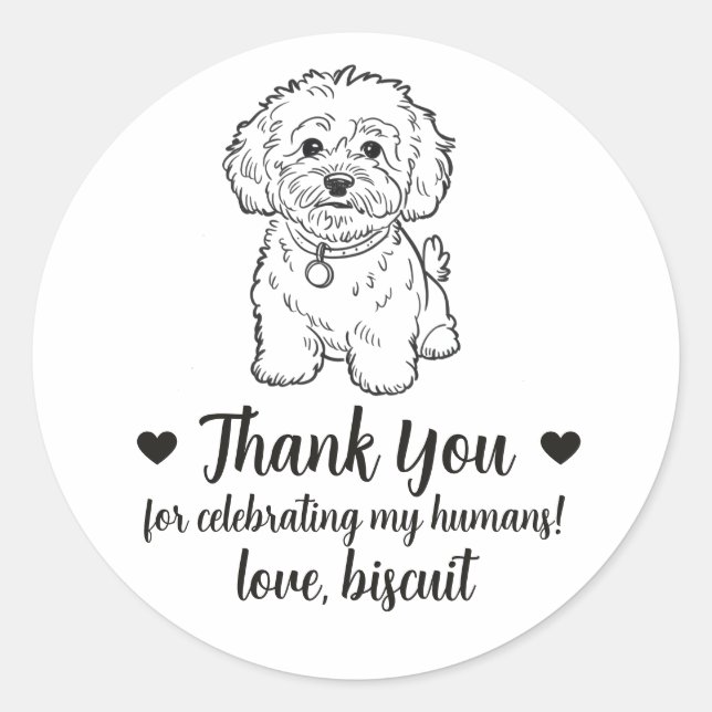 Pegatinas personalizadas para regalos de boda de p (Anverso)