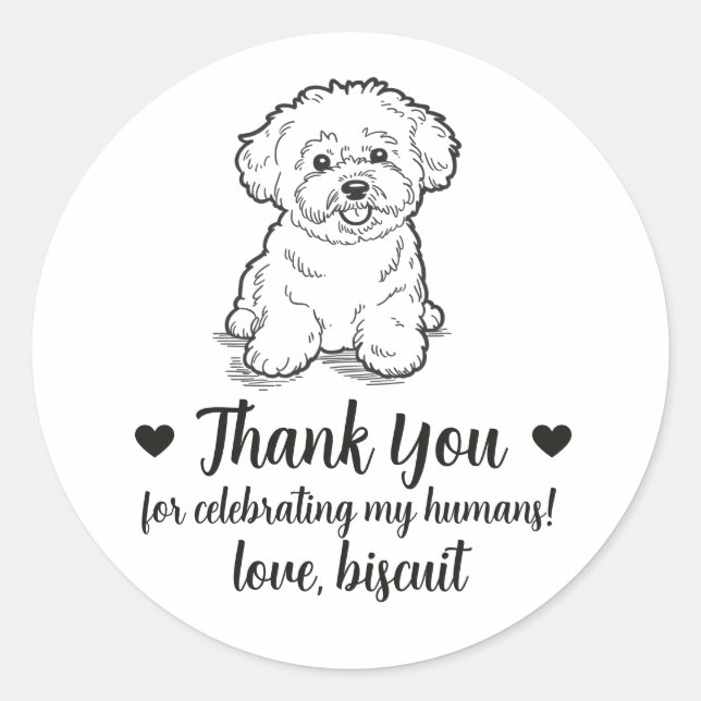 Pegatinas personalizadas para regalos de boda de p (Anverso)