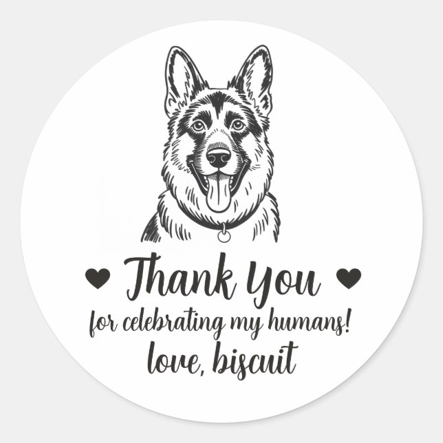 Pegatinas personalizadas para regalos de boda de p (Anverso)