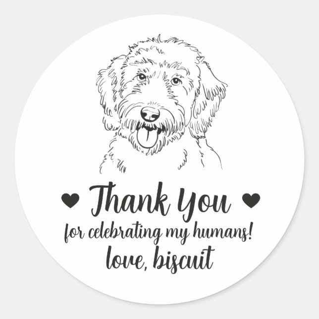 Pegatinas personalizadas para regalos de boda de p (Anverso)