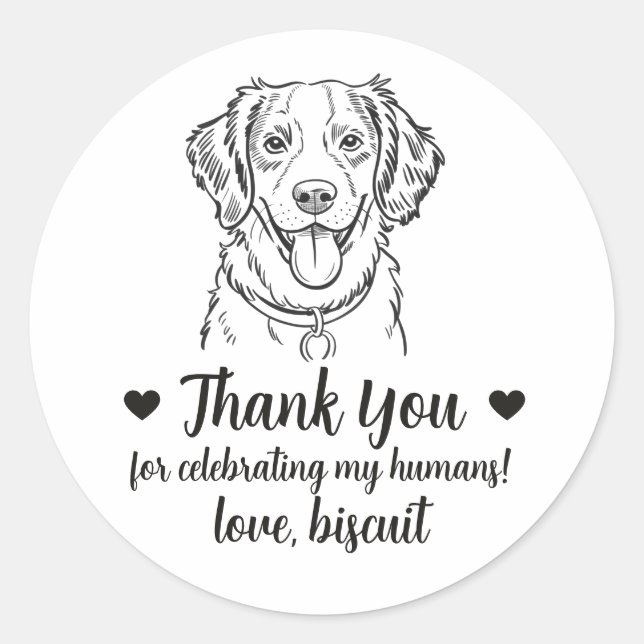 Pegatinas personalizadas para regalos de boda de p (Anverso)
