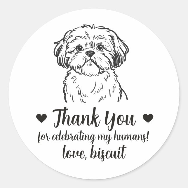 Pegatinas personalizadas para regalos de boda de p (Anverso)