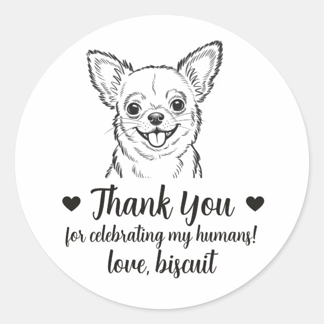 Pegatinas personalizadas para regalos de boda de p (Anverso)
