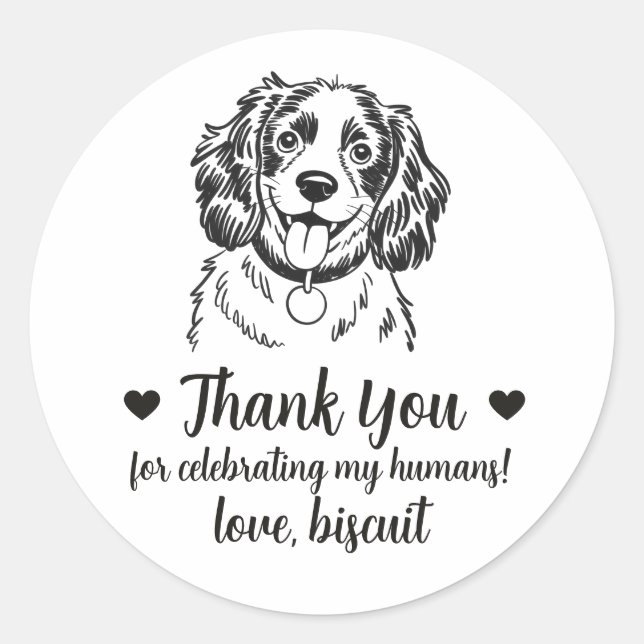 Pegatinas personalizadas para regalos de boda de p (Anverso)
