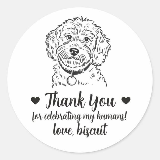 Pegatinas personalizadas para regalos de boda de p (Anverso)