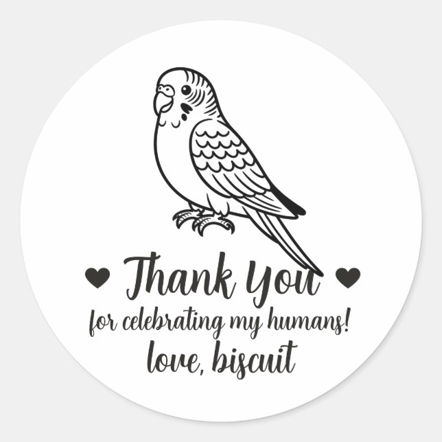 Pegatinas personalizadas para regalos de boda de p (Anverso)
