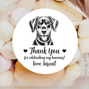 Pegatinas personalizadas para regalos de boda de p