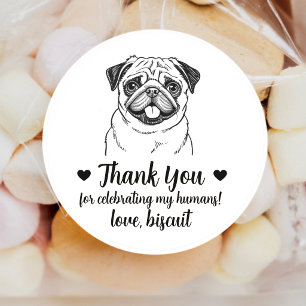 Pegatinas personalizadas para regalos de boda de p